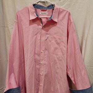 Mens XXL Tommy Bahama Pink Long Sleeve Shirt